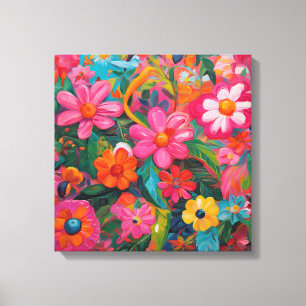 Pink Floral  Canvas Print
