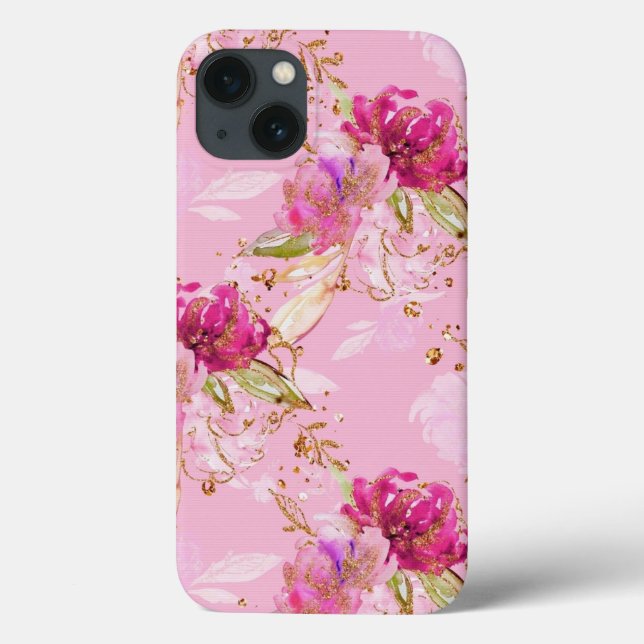 Pink floral Case-Mate iPhone case (Back)