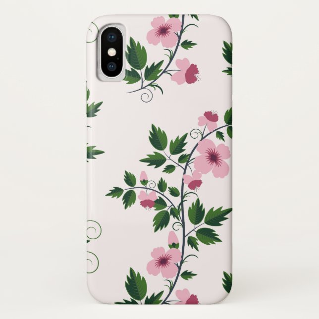 Pink Floral Case-Mate iPhone Case (Back)