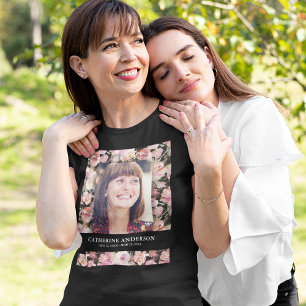 Pink Floral Celebration of Life Memorial T-Shirt