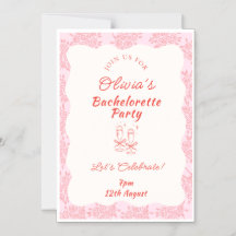 Pink Floral & Champagne - Bachelorette Party