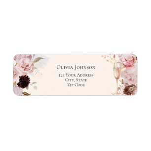 Pink Floral Champagne Bridal Shower