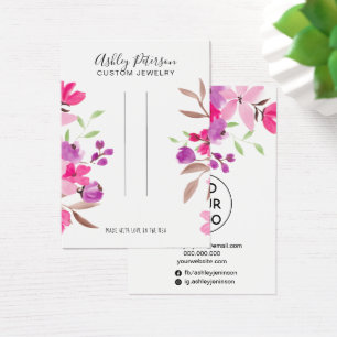 Pink floral chic jewellery hair clip display