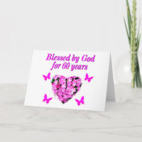 PINK FLORAL CHRISTIAN 60TH BIRTHDAY DESIGN