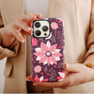 Pink Floral Christmas iPhone   Christmas iPhone Case-Mate iPhone Case