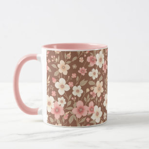 Pink Floral Coffee Mug
