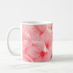 Pink Floral Coffee Mug – Cherry Blossom Cup