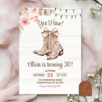 Pink Floral Coquette Boots Birthday