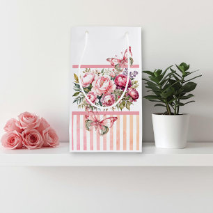 Pink Floral Cottage Small Gift Bag