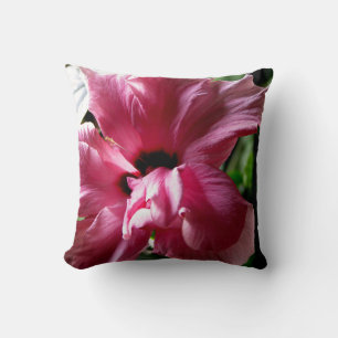 Pink floral cushion