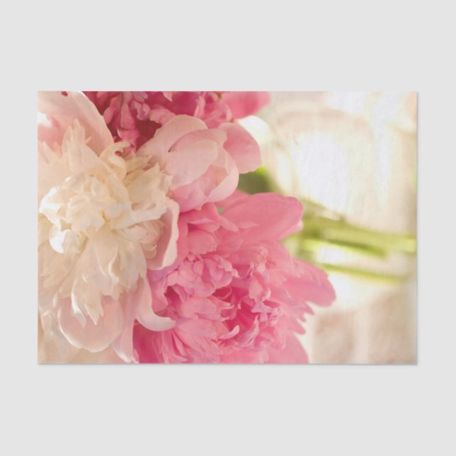 Pink Floral Custom 10lb Tissue Paper (Front)