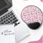 Pink Floral Dachshund Themed Desk   Gel Mouse Mat<br><div class="desc">Indulge in delightful charm with our Dachshund-infused mouse pad,  adorned with pink floral peonies and a wiener dog girl—a dreamy blend of femininity and sweetness.</div>