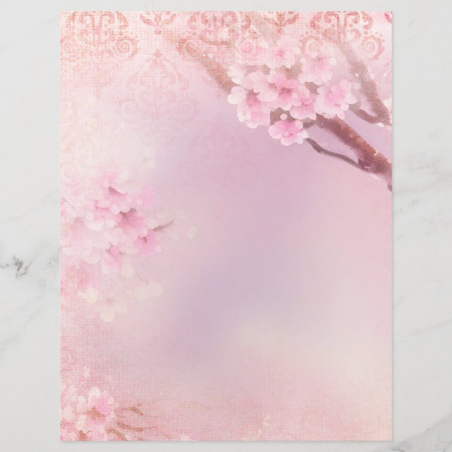 Pink Floral & Damask Ephemera (Front)