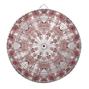 Pink Floral Dartboard