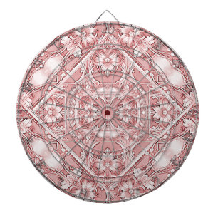 Pink Floral Dartboard