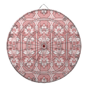Pink Floral Dartboard
