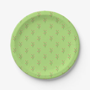 Pink Floral Decorative Pillows Paper Plate