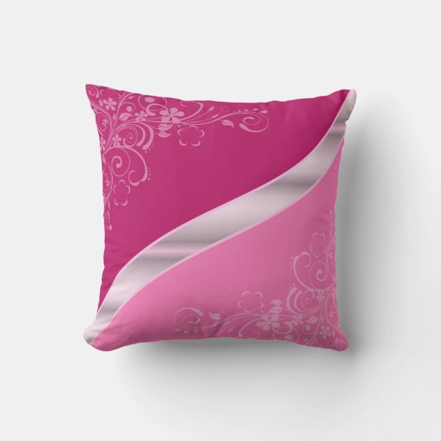 Pink Floral Design Pillows (Front)