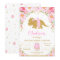 Pink Floral Dinosaur Triceratops Birthday Girl