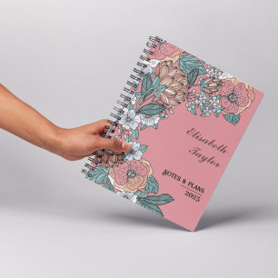 Pink Floral DIY Study 2027 Name Planner Student