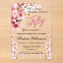 Pink Floral Elegance 50th & Fab Birthday Party