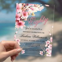Pink Floral Elegance 80th Birthday Party