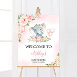 Pink Floral Elephant Balloon Baby Shower Welcome Poster<br><div class="desc">Make your event special with this Pink Elephant Baby Shower with our cute and lovely printable Welcome Sign featuring adorable Girl Baby Shower theme. Download,  personalise,  and create lasting memories with this perfect touch for your joyous celebration!

BS615</div>