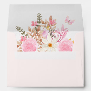 Pink floral envelope