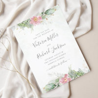 Pink Floral Eucalyptus Green Foliage Wedding