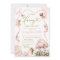 Pink Floral Fairy Baby Shower Invitation