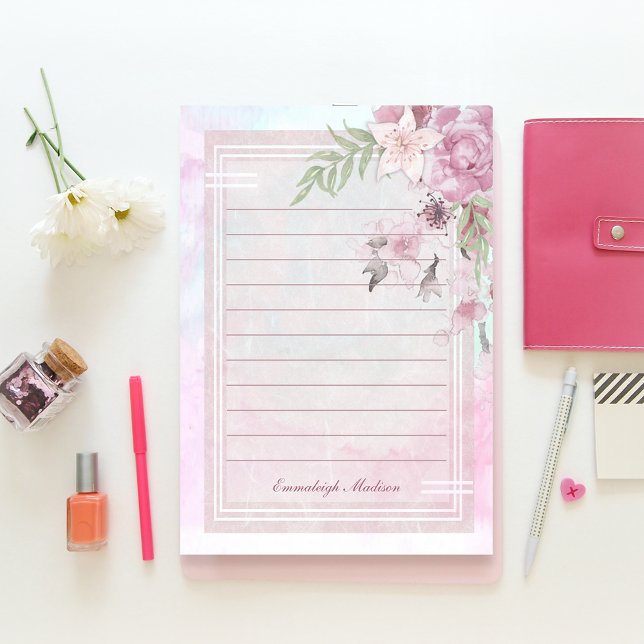 Pink Floral Feminine Mystique Custom Post-it Notes (Creator Uploaded)