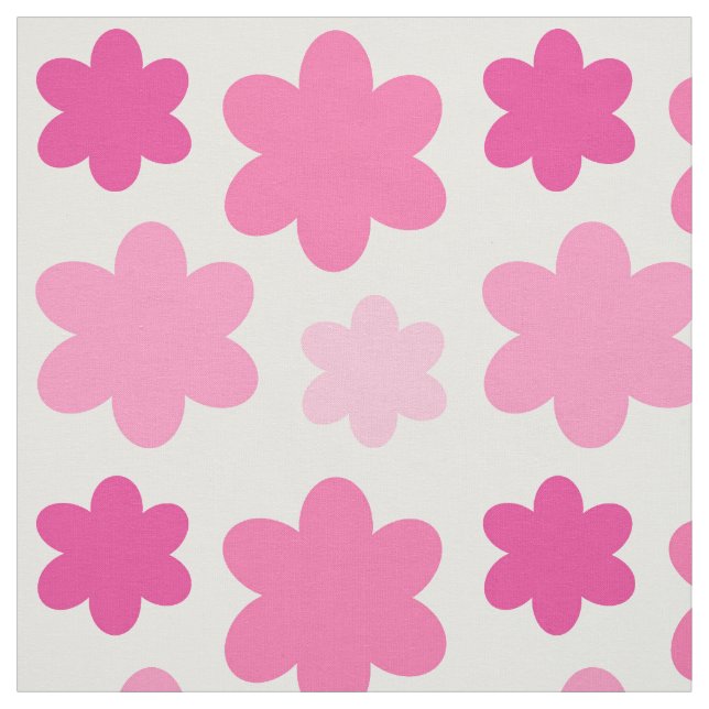 Pink Floral Flower Fabric (Swatch)