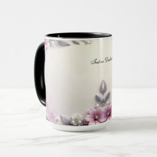 Pink Floral Frame Mug