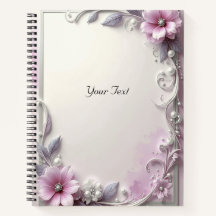 Pink Floral Frame Notebook