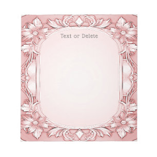 Pink Floral Frame Notepad