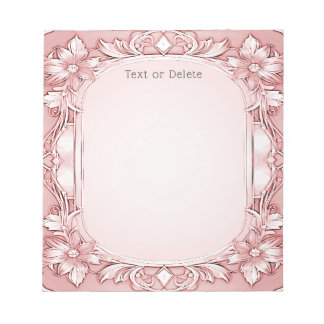 Pink Floral Frame Notepad