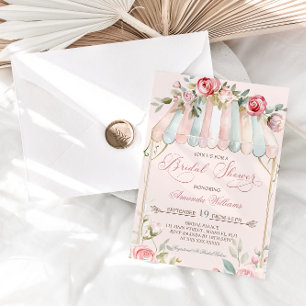 Pink Floral Garden Bridal Shower Invitation