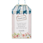 Pink Floral Garden Bridal Shower Thank you Favour