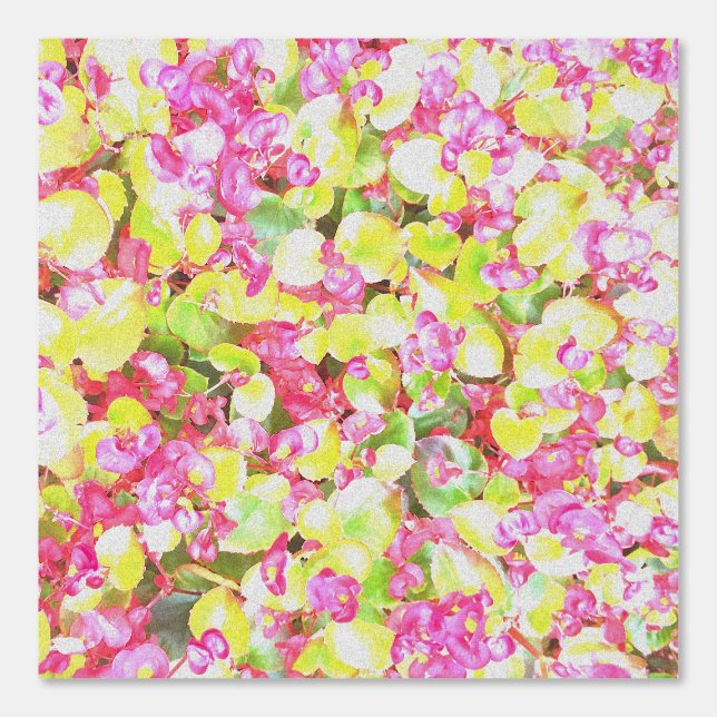 Pink Floral Garden Colourful Botanical Print Artsy Wallpaper (Front)