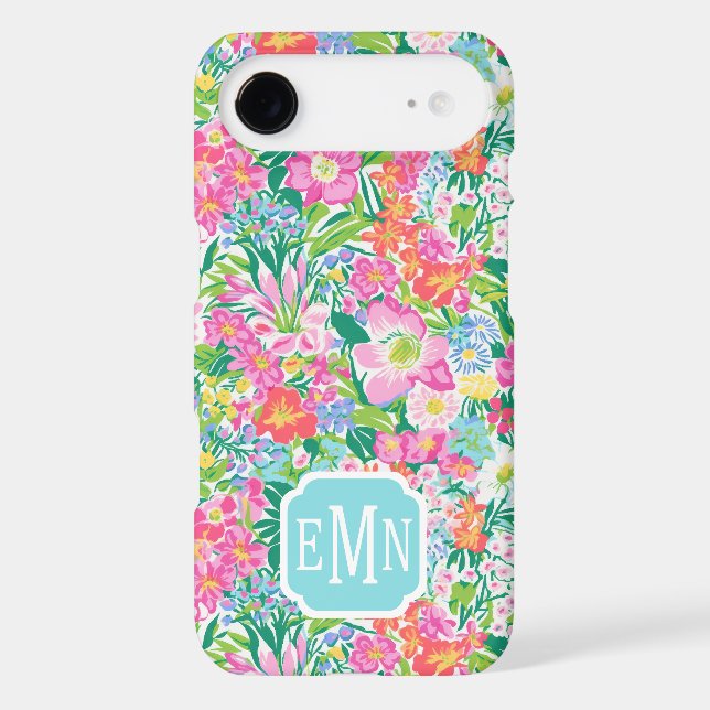 Pink Floral Garden Monogrammed (Back)
