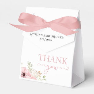 Pink Floral Girl Baby Shower  Favour Box