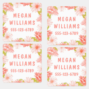 Pink Floral Girly Personalised Name Clothing