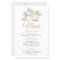 Pink Floral Gold Pumpkin Fall Wedding Menu