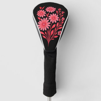 Pink Floral Golf Club Headcover 