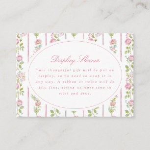 Pink Floral Grandmillennial Bridal Shower Enclosure Card