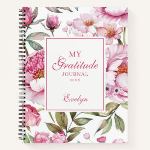 Pink Floral Gratitude Journal