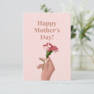 Pink Floral Happy Mother's Day  Thank You Card
