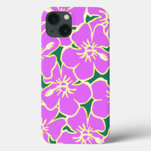 Pink Floral Hibiscus Hawaiian Flowers iPad Case