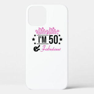 pink floral im 70 years old and fabulous iPhone 12 case