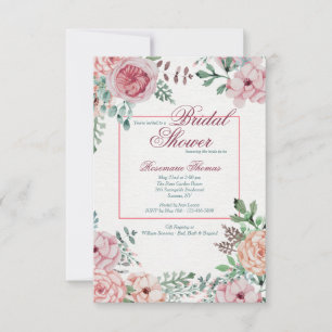 Pink Floral Invitation